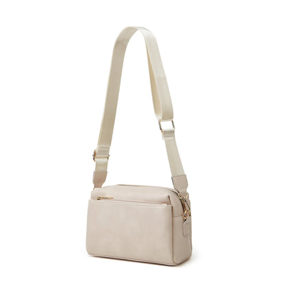 Women's bag single shoulder crossbody small bag 2023 new multi-zipper water repellent PU women's bag women's small square bag 