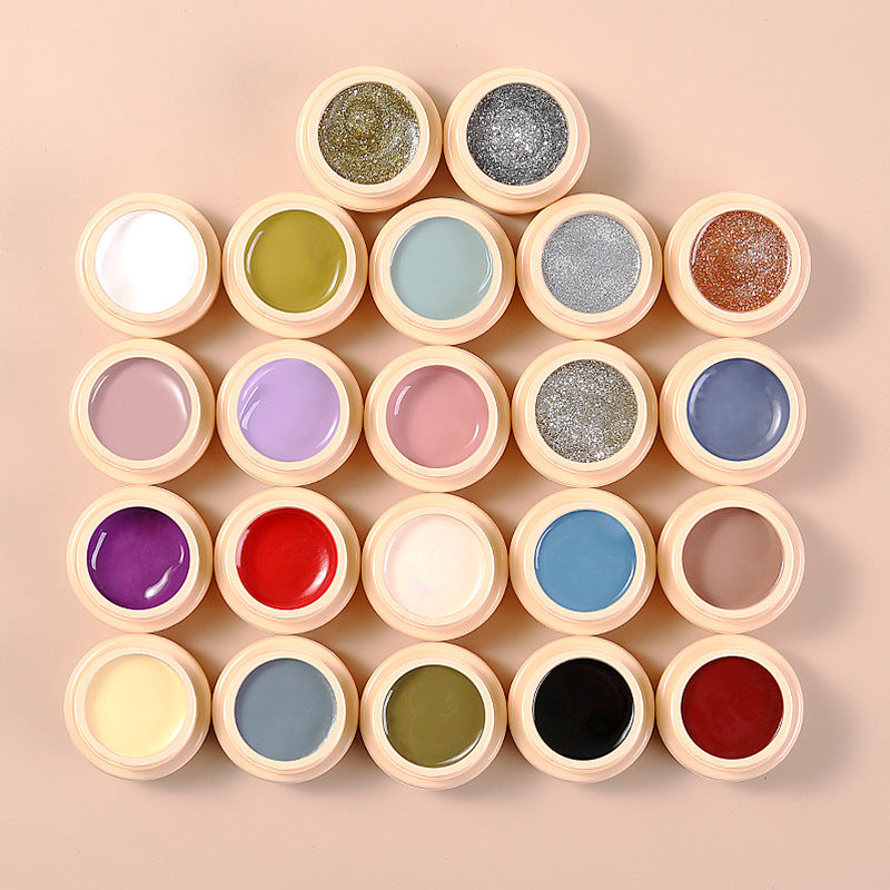 Nail polish glue Japanese-style canned mousse painted glue phototherapy removable long-lasting solid glue cream nail polish