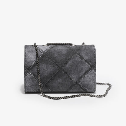 2023 new color and ink gradient small square bag, fashionable and personalized rhombus embossed chain crossbody women's bag, drop shipping 