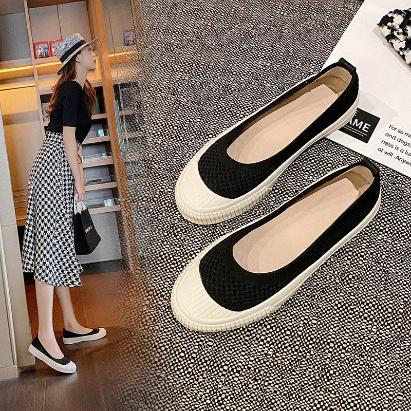 Fisherman shoes women's evening wind 2023 summer new canvas shoes thin section breathable women's shoes slip on soft sole shoes 