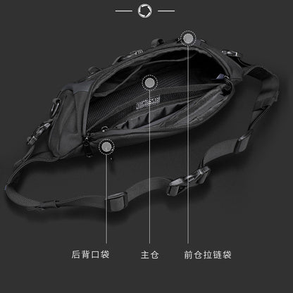 Ozuko sports mobile phone waist bag men's multi-functional chest bag tactical trendy brand men's small chest bag chest bag