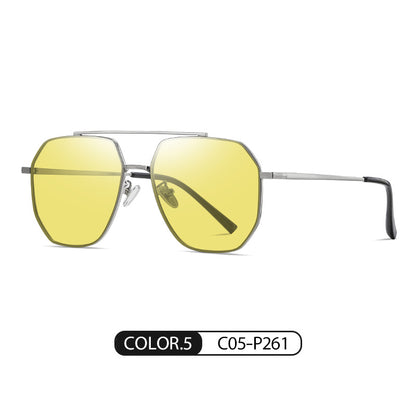Lois same nylon polarized color-changing sunglasses for driving JS8536 Douyin live fashion sunglasses 