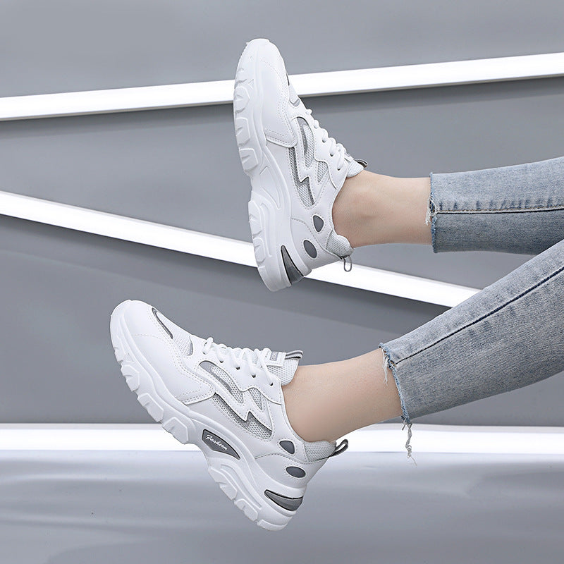 Dad shoes for women ins trend 2024 new style women's shoes versatile casual hot style spring and autumn white sports shoes summer style