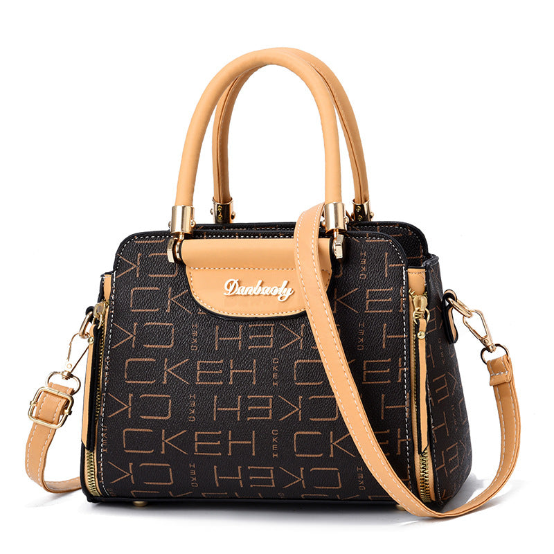 [Foreign Trade Recommendation] Bags for Women 2022 New Fashion Color Matching Handbag Korean Style Large Capacity Shoulder Crossbody Bag 