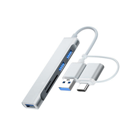 Type-C一拖四USB3.0拓展坞转接线头MAC book手机四合一转换器OTG