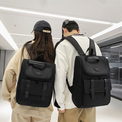 Wholesale school bags for high school students large capacity Korean style simple backpack men's new Ruiying Harajuku high school women's backpack 