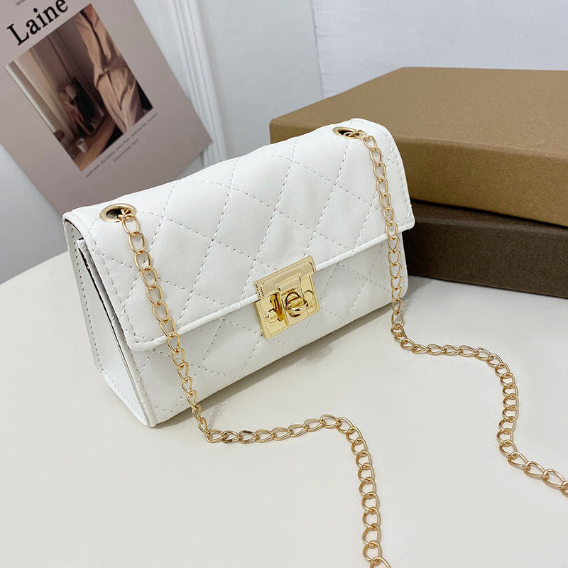 绣花小方包2021ladies bags韩版女士单肩包跨境包包女菱格链条包