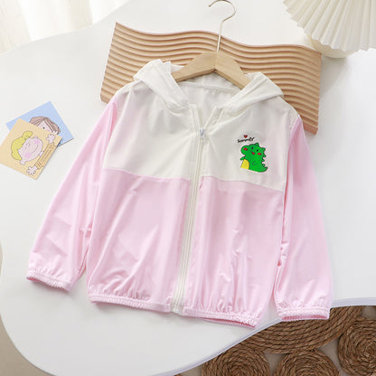 Douyin hot style summer children's sunscreen clothing ultra-thin breathable boys and girls skin clothing beach sunscreen clothing manufacturers 