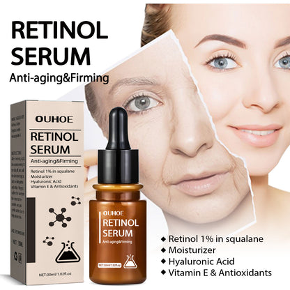 OUHOE Retinol Skin Beauty Essence, hydrating, rejuvenating, diluting dry and fine lines around the eyes, anti-dull, anti-wrinkle essence 