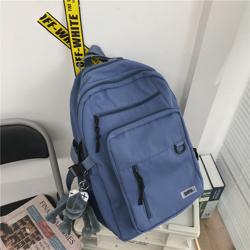 Backpack 2023 new trendy large-capacity schoolbag female Korean version Harajuku ulzzang high school college student ins backpack 