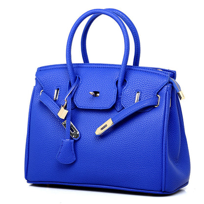 Guangzhou Bag Women 2023 New Women's Bag European and American Fashion Lychee Pattern Platinum Bag Diagonal Shoulder Ladies Handbag