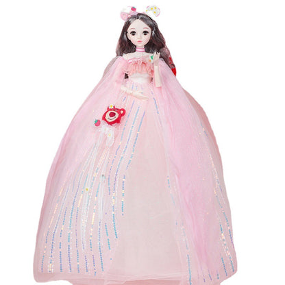 Strawberry Bear 60cm Yade Barbie Doll စမတ်ဂီတ ကလေးအရုပ် မင်းသမီး အရုပ် မိန်းကလေး လက်ဆောင် လက်ကား 