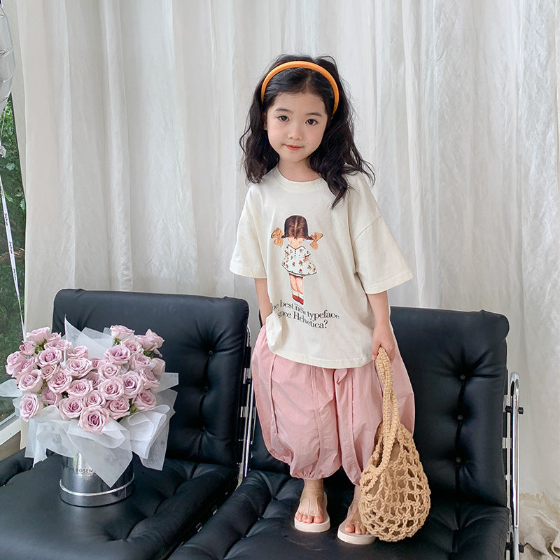 2024 Summer Children's T-shirt Girls Short-sleeved