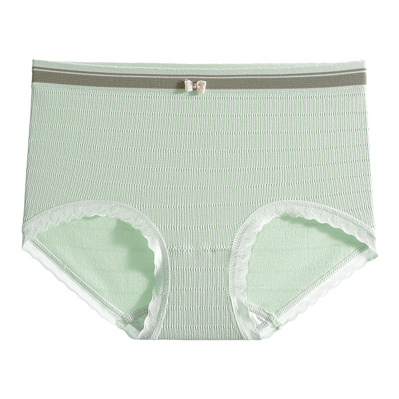 Underwear pure cotton women's mid-waist soft and non-sense