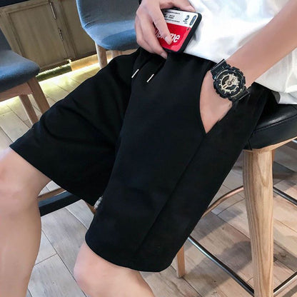 冰丝休闲直筒裤男士潮牌夏季薄款垂感宽松阔腿裤夏天运动长裤子男