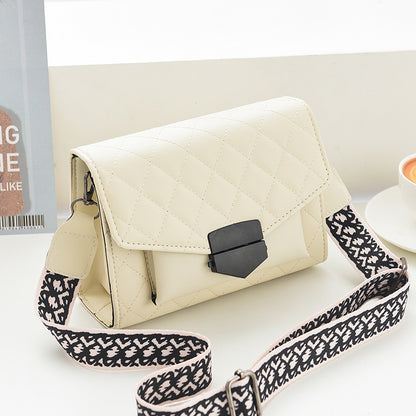 Bags for women 2021 new versatile crossbody bag rhombus embroidery fashion shoulder bag Korean version female mobile phone bag coin purse 