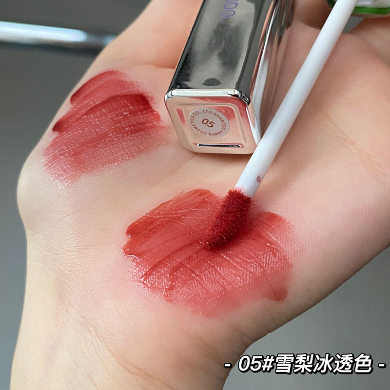 Toot Dodo~Flower Heart Scattered Small Silver Tube Mirror Lip Glaze Moisturizing and Moisturizing Watery Lips Lipstick Lip Gloss for Women 