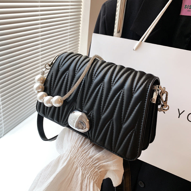Bags for women 2023 new handbags Korean style fashion rhombus bag chain shoulder bag Miao pleated bag crossbody bag for women 