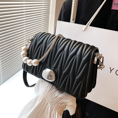 Bags for women 2023 new handbags Korean style fashion rhombus bag chain shoulder bag Miao pleated bag crossbody bag for women 