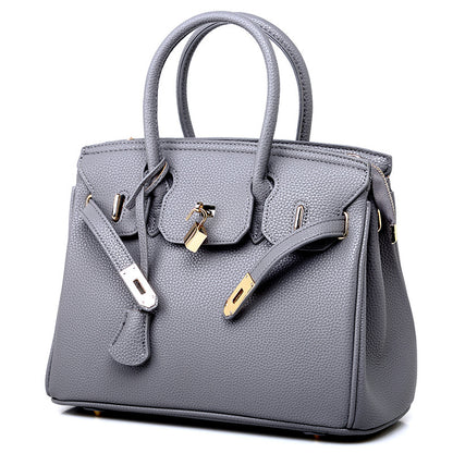 Guangzhou Bag Women 2023 New Women's Bag European and American Fashion Lychee Pattern Platinum Bag Diagonal Shoulder Ladies Handbag