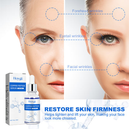 Hoygi Blue Copper Peptide Anti-Wrinkle Essence Moisturizing and Firming Skin Fading Facial Fine Lines Essence 