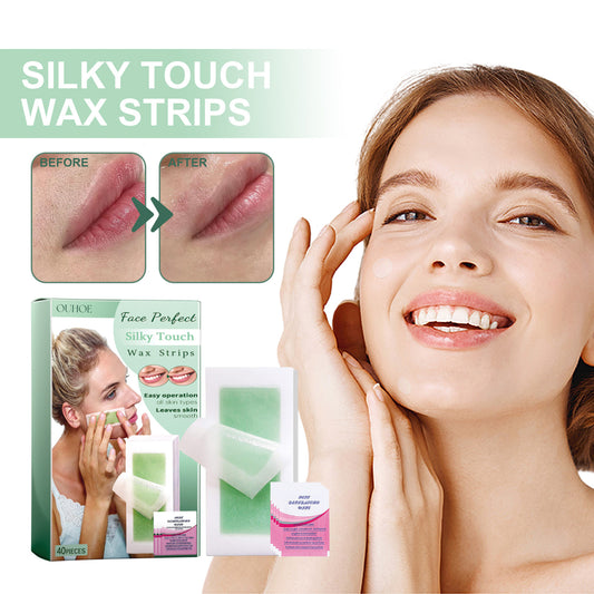 OUHOE facial hair removal wax strips are gentle and non-irritating, moisturizing, refreshing and cleansing facial and lip hair removal wax strips 