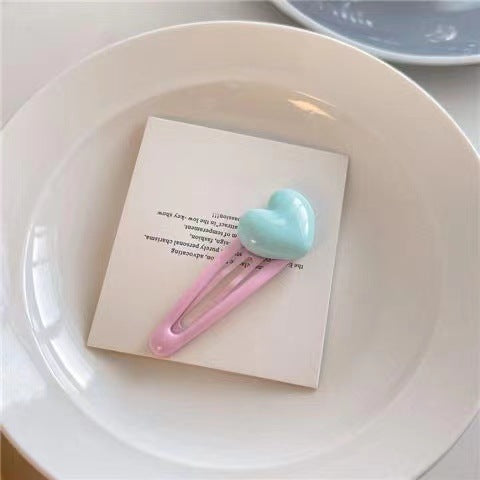 Sweet sister love hairpin children's hairpin BB clip cute side clip bangs broken hairpin primary school students hair accessories children's headdress 
