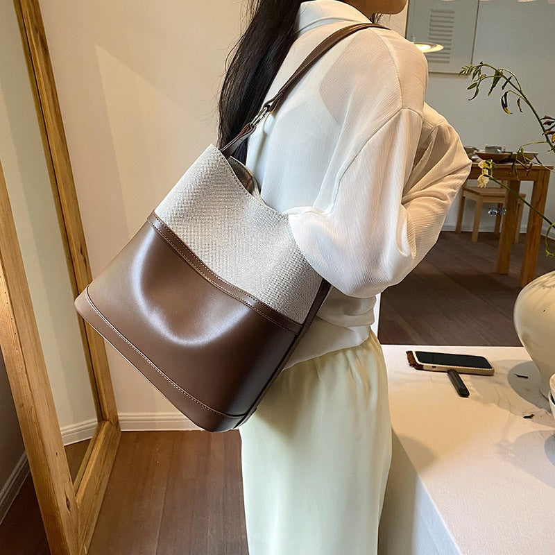 2023 New Simple Ruiying Bucket Bag Large Bag Versatile Ins Fashion Portable Crossbody Korean Style Women’s Bag 