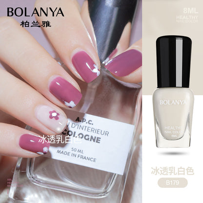 Water-based children's nail polish long-lasting nude transparent nail polish no-bake fast-drying tear-off nail polish wholesale full set 