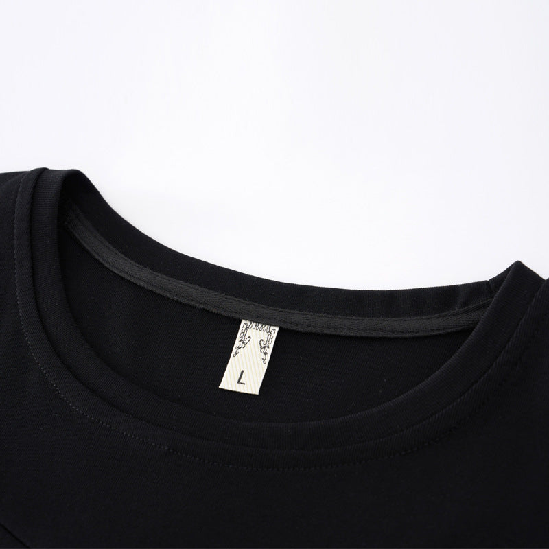 Korean version of large size women's clothing fat sister 2023 summer new slimming sweet and spicy style T-shirt tops wholesale 18031 
