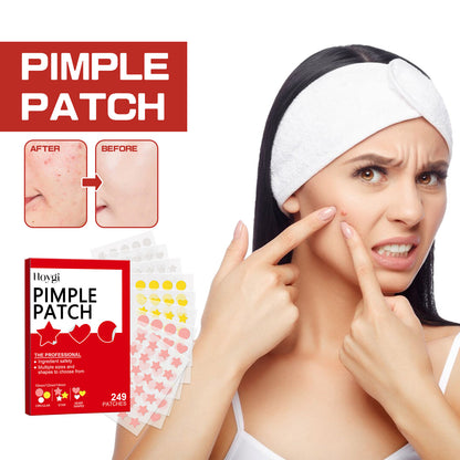Hoygi facial color acne patch deeply moisturizes, reduces acne, repairs skin barrier, cute pattern 
