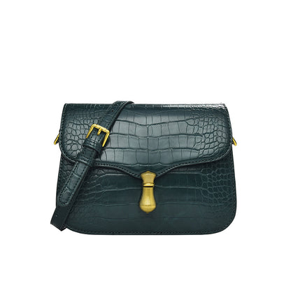 Niche crossbody women's bag 2023 new crocodile pattern bag small square bag retro fashion trend women's shoulder bag bag 