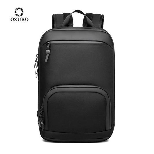 Ozuko New Korean Style Backpack Commuting Men's Business Casual Backpack Wholesale Waterproof Apple Computer Bag