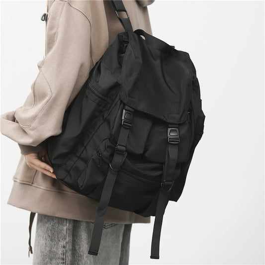 Hong Kong style fashion couple tool bag trendy brand new backpack Korean version Harajuku outdoor backpack college student backpack