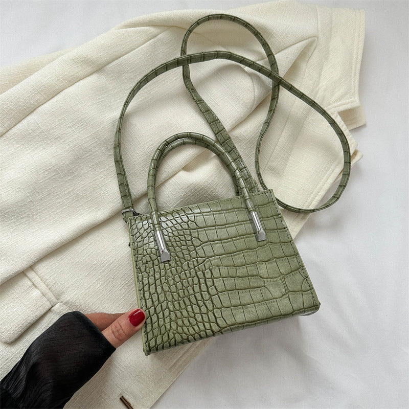 2023 New Trendy Fashion Stone Pattern Large Bag Casual Shoulder Bag Large Capacity Western Style Solid Color Handheld Tote Bag 