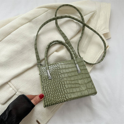 2023 New Trendy Fashion Stone Pattern Large Bag Casual Shoulder Bag Large Capacity Western Style Solid Color Handheld Tote Bag 
