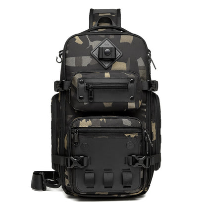 Ozuko tactical chest bag outdoor men's crossbody bag men's large capacity sports men's bag shoulder crossbody bag