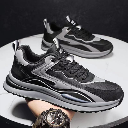 Sports men's shoes summer 2023 new spring and autumn leather waterproof non-slip wear-resistant work casual outdoor fashion trendy shoes 