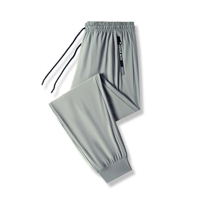 High elastic ice silk trousers men's summer trend thin sports casual pants quick-drying ice silk trousers 8316-TP30 