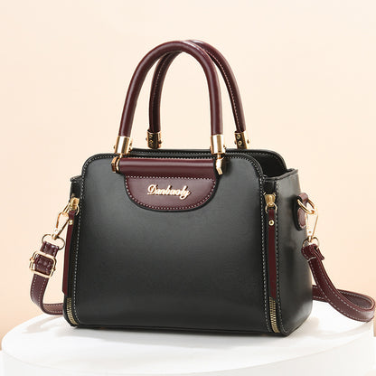 [Foreign Trade Recommendation] Bags for Women 2022 New Fashion Color Matching Handbag Korean Style Large Capacity Shoulder Crossbody Bag 