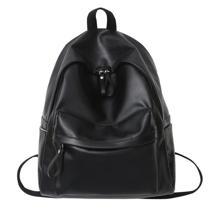 Backpack for women, Korean style Harajuku college student schoolbag, junior high school student simple solid color large capacity student backpack 