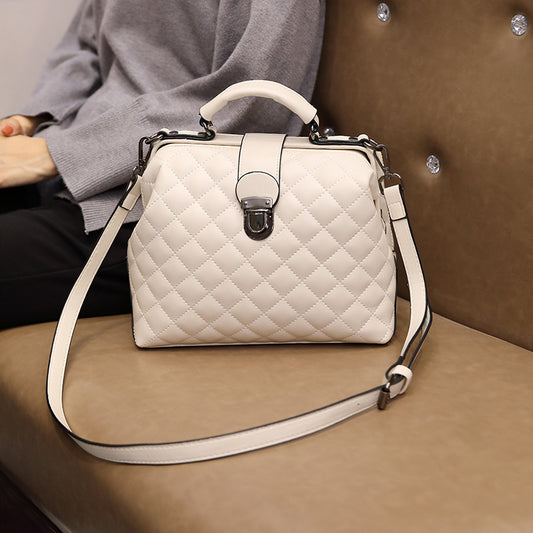 Lock women's bag shoulder bag European and American fashion women's bag cross-border Amazon bag 2023 new doctor handbag 