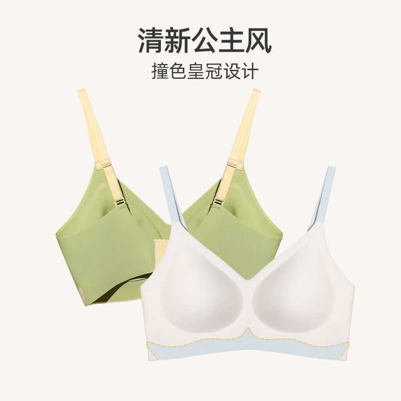 软支撑秋冬新款法式女士胸罩无痕内衣女小胸聚拢薄款文胸无钢圈