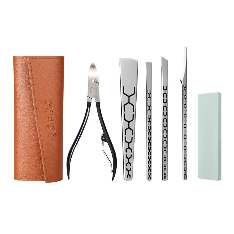 Manufacturer of high manganese steel Yangzhou three knives to remove dead skin calluses, foot scraper, nail groove, onychomycosis, nail skewer, pedicure knife 