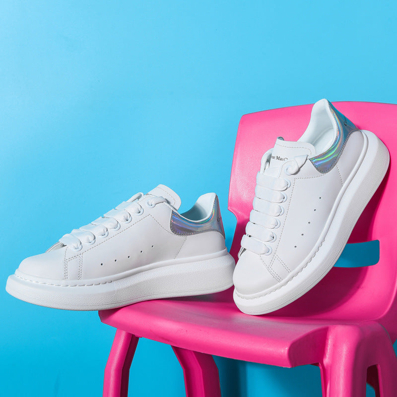 Putian shoe factory women's shoes new silk thick-soled platform shoes shock-absorbing breathable versatile couple casual sports shoes sneakers 