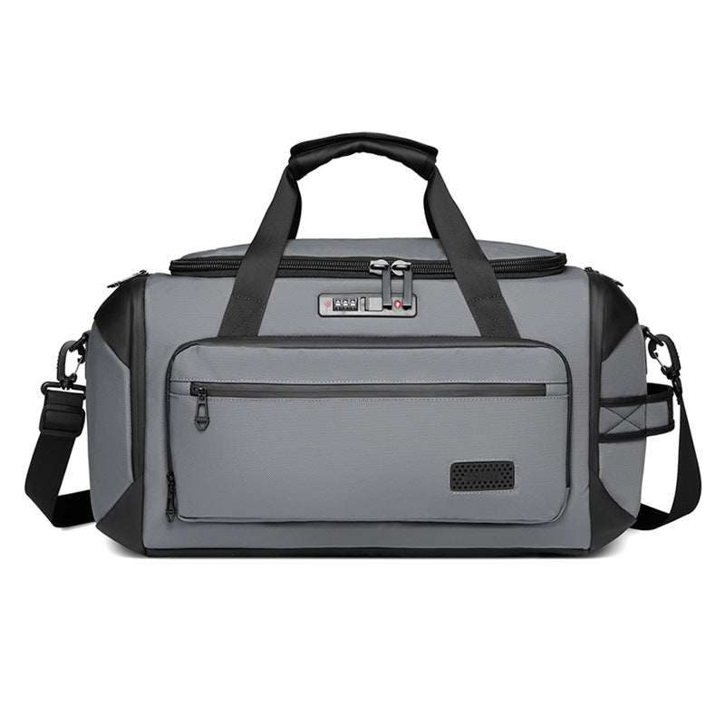 Ozuko portable travel bag large capacity shoulder sports bag can be inserted into the trolley case short-distance wet and dry separation fitness bag 