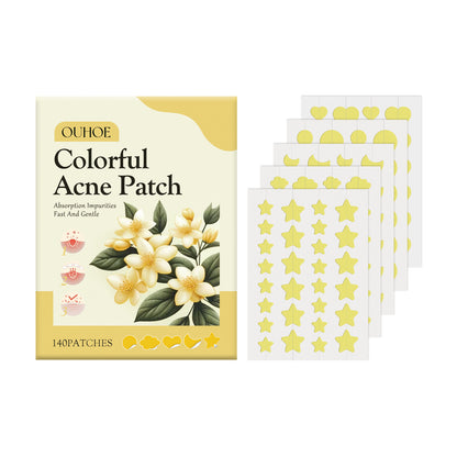 OUHOE yellow acne patch repairs facial skin, fades acne, closes mouth, smooths skin, controls oil and moisturizes 