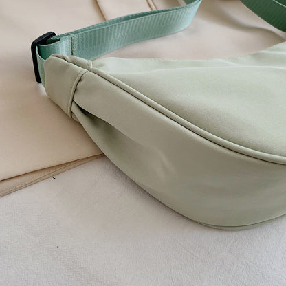 Nylon dumpling bag for women 2021 new trendy Korean version fashionable simple shoulder bag Internet celebrity large capacity crossbody waist bag 