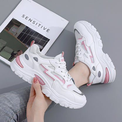 Dad shoes for women ins trend 2024 new style women's shoes versatile casual hot style spring and autumn white sports shoes summer style