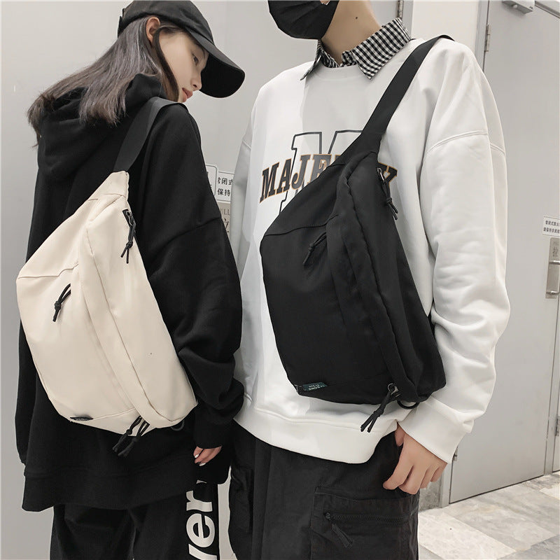 2023 New Korean Style Nylon Cloth Sports Chest Bag Men's Fashion Trendy Student Shoulder Crossbody Bag Waist Bag Women 